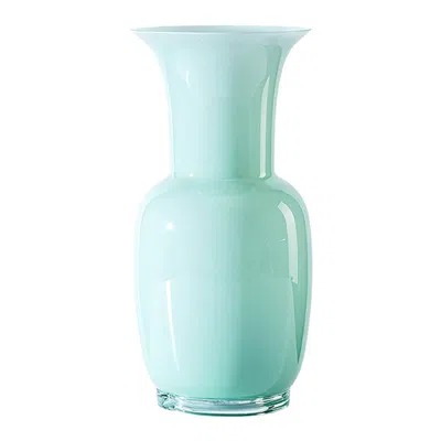 Pre-owned Venini 21st Century Opalino Large Glass Vase In Green Rio By