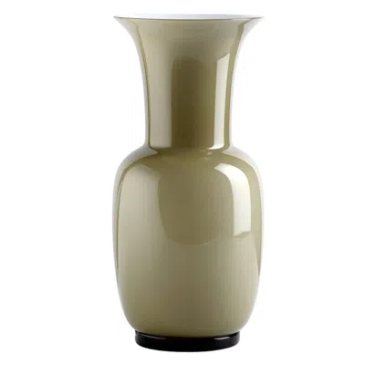 Pre-owned Venini 21st Century Opalino Large Glass Vase In Grey By  In Gray