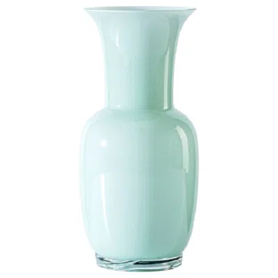 Pre-owned Venini 21st Century Opalino Medium Glass Vase In Green Rio By