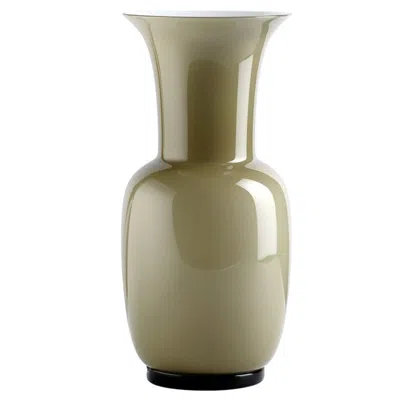Pre-owned Venini 21st Century Opalino Medium Glass Vase In Grey By  In Gray