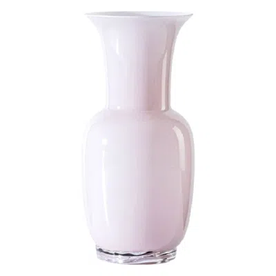Pre-owned Venini 21st Century Opalino Medium Glass Vase In Rosa Cipria By  In Transparent