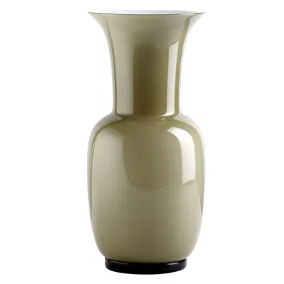 Pre-owned Venini 21st Century Opalino Small Glass Vase In Grey By  In Gray
