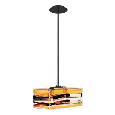 Pre-owned Venini 21st Century Parallelo 893.80 Pendant Light In Black/crystal/tea By Peter Marino In Sand