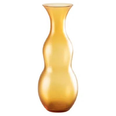 Pre-owned Venini 21st Century Pigmenti Small Glass Vase In Amber By  In Brown