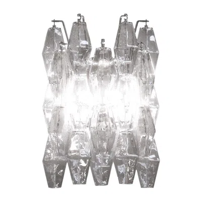 Pre-owned Venini 21st Century Poliedri Wall Light In Crystal By Carlo Scarpa In Transparent