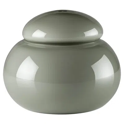 Pre-owned Venini 21st Century Potiche Blown Glass Jar In Grey By  In Gray
