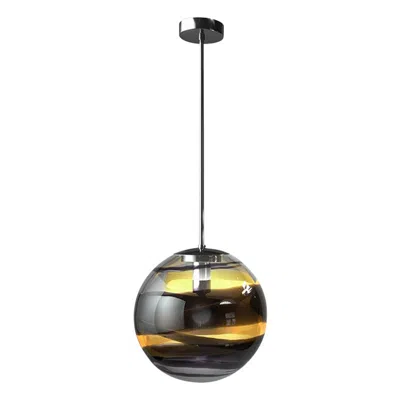 Pre-owned Venini 21st Century Rotondo 893.51 Pendant Light In Black/crystal/tea
