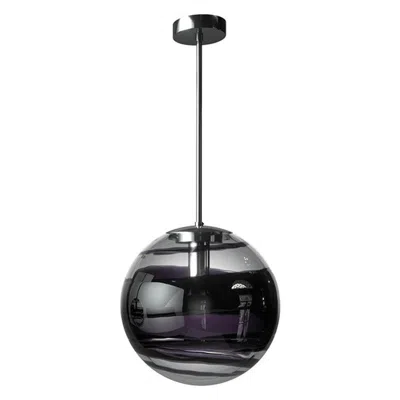 Pre-owned Venini 21st Century Rotondo 893.52 Pendant Light In Black/crystal