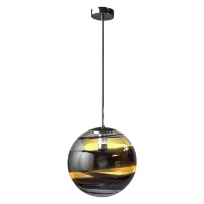 Pre-owned Venini 21st Century Rotondo 893.52 Pendant Light In Black/crystal/tea