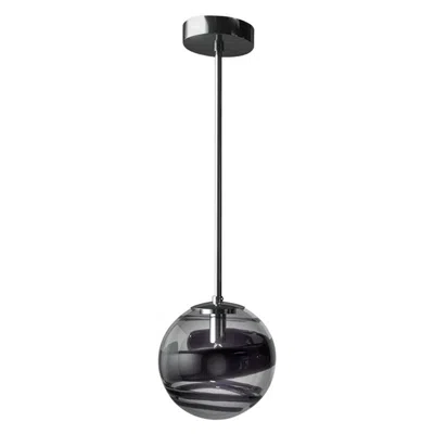 Pre-owned Venini 21st Century Rotondo 893.55 Pendant Light In Black/crystal