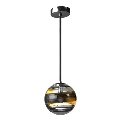 Pre-owned Venini 21st Century Rotondo 893.55 Pendant Light In Black/crystal/tea