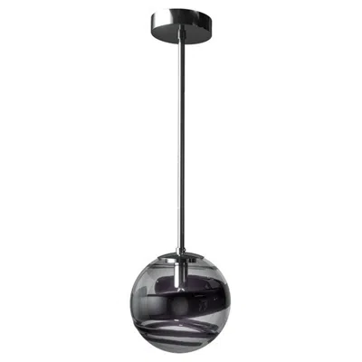 Pre-owned Venini 21st Century Rotondo 893.57 Pendant Light In Black/crystal