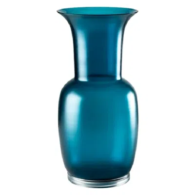 Pre-owned Venini 21st Century Satin Large Glass Vase In Horizon By  In Blue