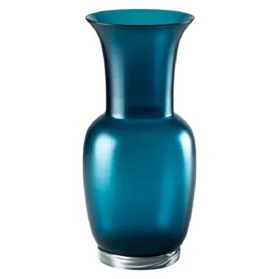 Pre-owned Venini 21st Century Satin Small Glass Vase In Horizon By  In Blue