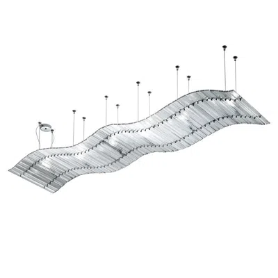 Pre-owned Venini 21st Century Tappeto Volante Chandeliers In Crystal By  In Transparent