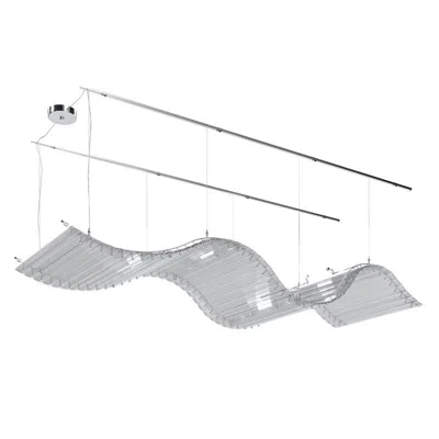 Pre-owned Venini 21st Century Tappeto Volante Flexible Structure Large Chandeliers In Crystal In Transparent