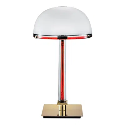 Pre-owned Venini 21st Century Tolboi - Belboi - Stilboi Table Lamp In Milk-white/red By  In Transparent
