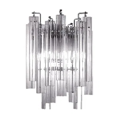 Pre-owned Venini 21st Century Trilobi Wall Light In Crystal By  In Transparent