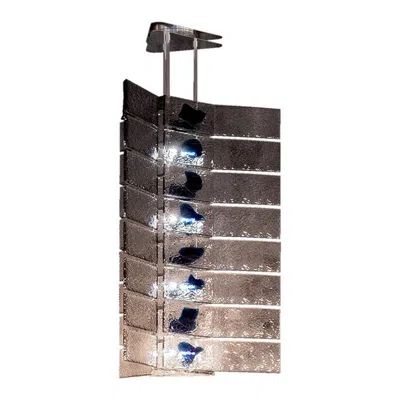 Pre-owned Venini 21st Century Trizebao Suspension Lamp In Aqua Marine / Crystal By  In Transparent