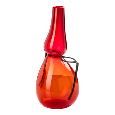 Pre-owned Venini 21st Century Where Are My Glasses, Single Lens Vase In Red By Ron Arad