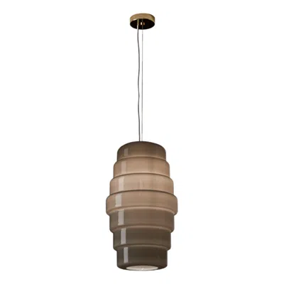 Pre-owned Venini 21st Century Zoe Large Pendant Light In Grey By Doriana E Massimiliano Fuksas In Gray