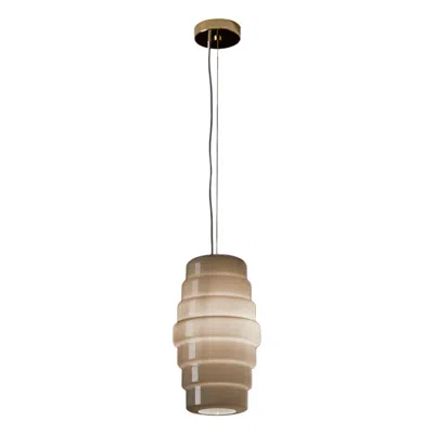 Pre-owned Venini 21st Century Zoe Small Pendant Light In Grey By Doriana E Massimiliano Fuksas In Gray