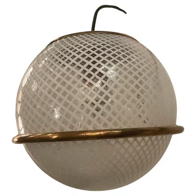Pre-owned Venini -3 Wall Sconces 1950s Murano Glass And Brass - Italy 1950s In Brown