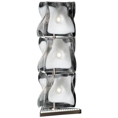 Pre-owned Venini 3-piece Veliero Table Lamp In White & Clear By Tadao Ando