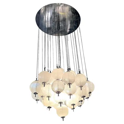 Pre-owned Venini A Wonderful Orignal 1960s Italian Murano Glass Ceiling Light By  In Sand