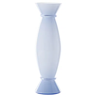 Pre-owned Venini Acco 706.70 Iceberg/lattimo - Glass Vase Alessandro Mendini - Damiani In Purple