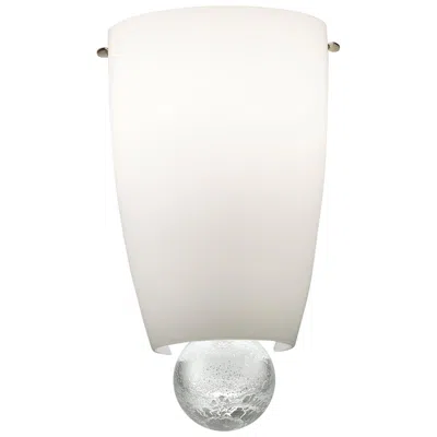 Pre-owned Venini Argea Wall Light In Milk White With Chrome Hardware