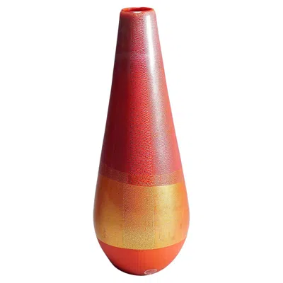 Pre-owned Venini Art Glass Vase Of The "quarzi" Series, Murano, 2004 In Brown