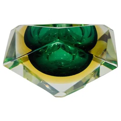 Pre-owned Venini Attributed To  Ashtray In Murano Glass Bicolor Circa 1950 In Black