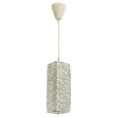 Pre-owned Venini Attribution, Pendant Light, Brass, Glass, Italy, 1950s In Sand