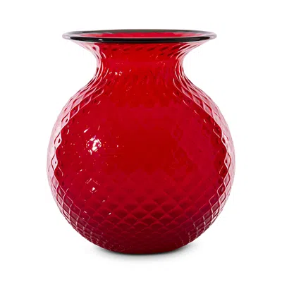 Venini Balloton Fiori 6'' Vase In Red