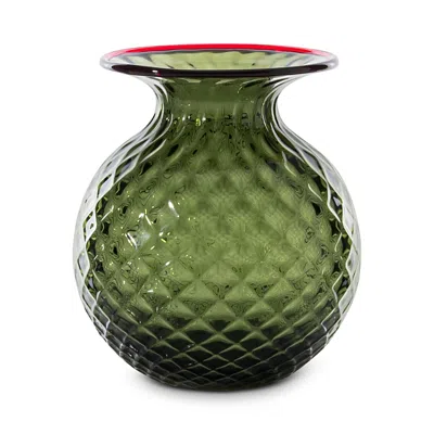 Venini Balloton Fiori 6'' Vase In Green