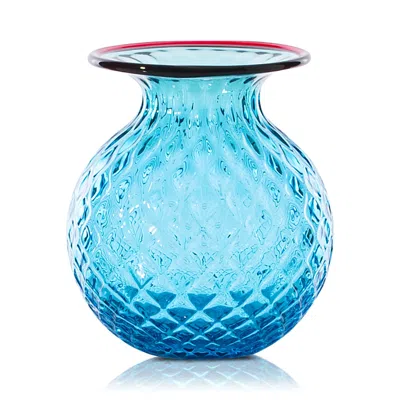 Venini Balloton Fiori Extra Small Vase In Blue