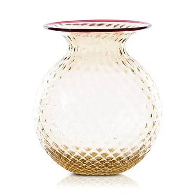 Venini Balloton Fiori Medium Vase In Brown