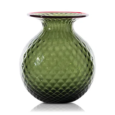 Venini Balloton Fiori Medium Vase In Green