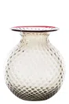 Venini 'balloton Fiori' Pot ⌀ 18 Cm In Neutral