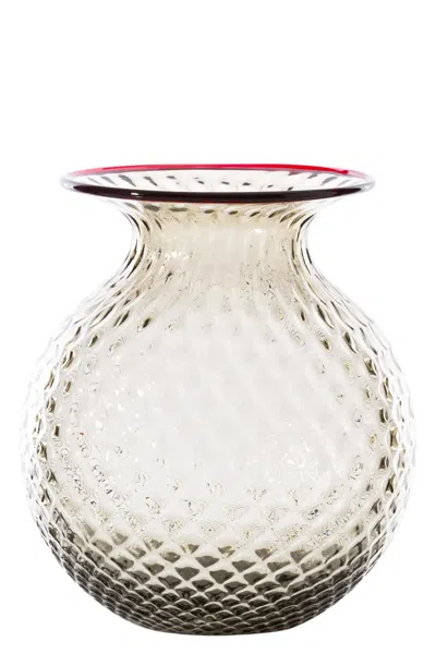 Venini 'balloton Fiori' Pot ⌀ 18 Cm In Neutral