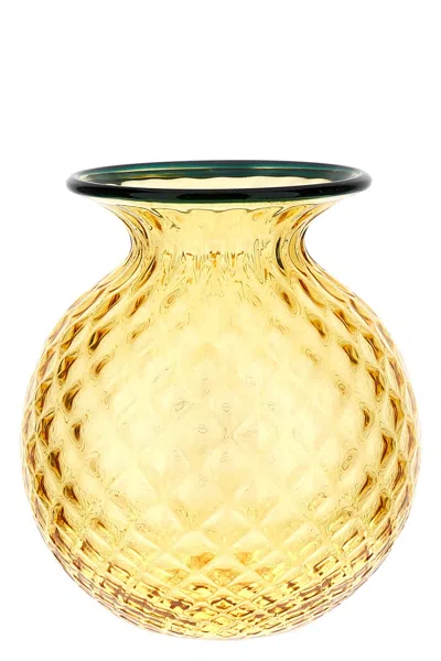 Venini 'balloton Fiori' Pot Âœ€ 14 Cm In Yellow