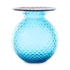 Venini Balloton Fiori Vase 28 Oz. In Aquamarine