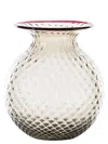 Venini Balloton Fiori Vases Gray In Transparent
