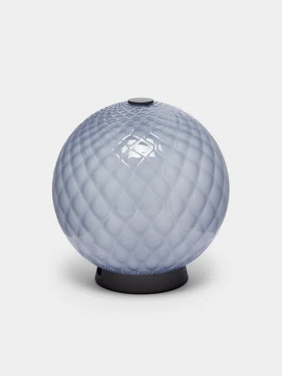 Venini Balloton Luce Hand-blown Murano Glass Portable Lamp  Abask Luxury Gift In Gray