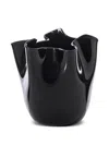 Venini Bathrobe Vase In Black
