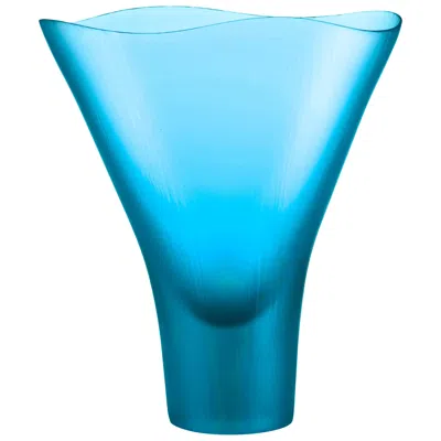 Pre-owned Venini Battuti Blue Glass Vase By Ludovico Diaz De Santillana & Tobia Scarpa