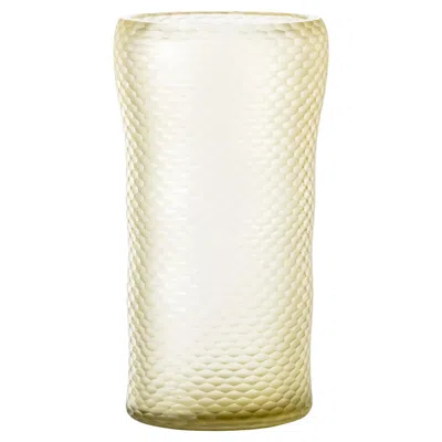 Pre-owned Venini Battuto A Nido D'ape 524.26 Pg. Murano Glass Vase Carlo Scarpa - Damiani In Sand