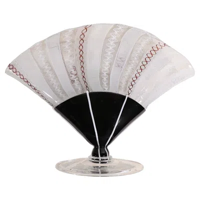 Pre-owned Venini Bianconi For  Fan Vase In Transparent