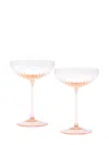 Venini Bollicine Champagne Glasses (set Of Two) In Pink